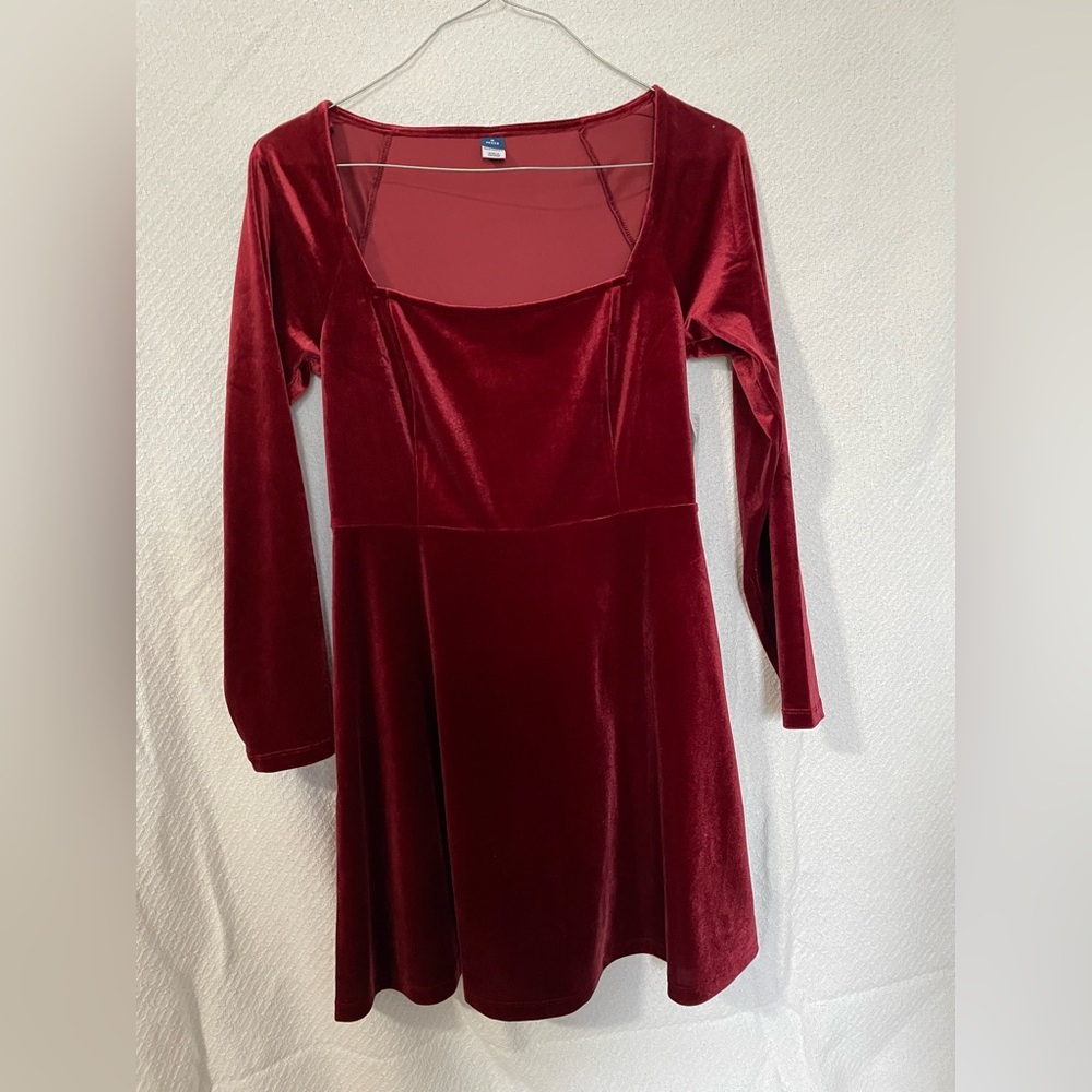 Fit and flare velvet mini dress